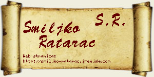 Smiljko Ratarac vizit kartica